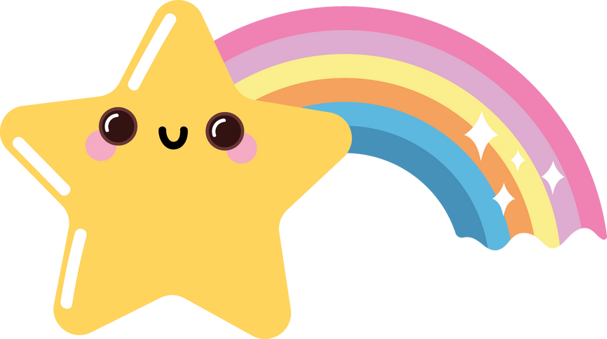 rainbow star kawaii weather