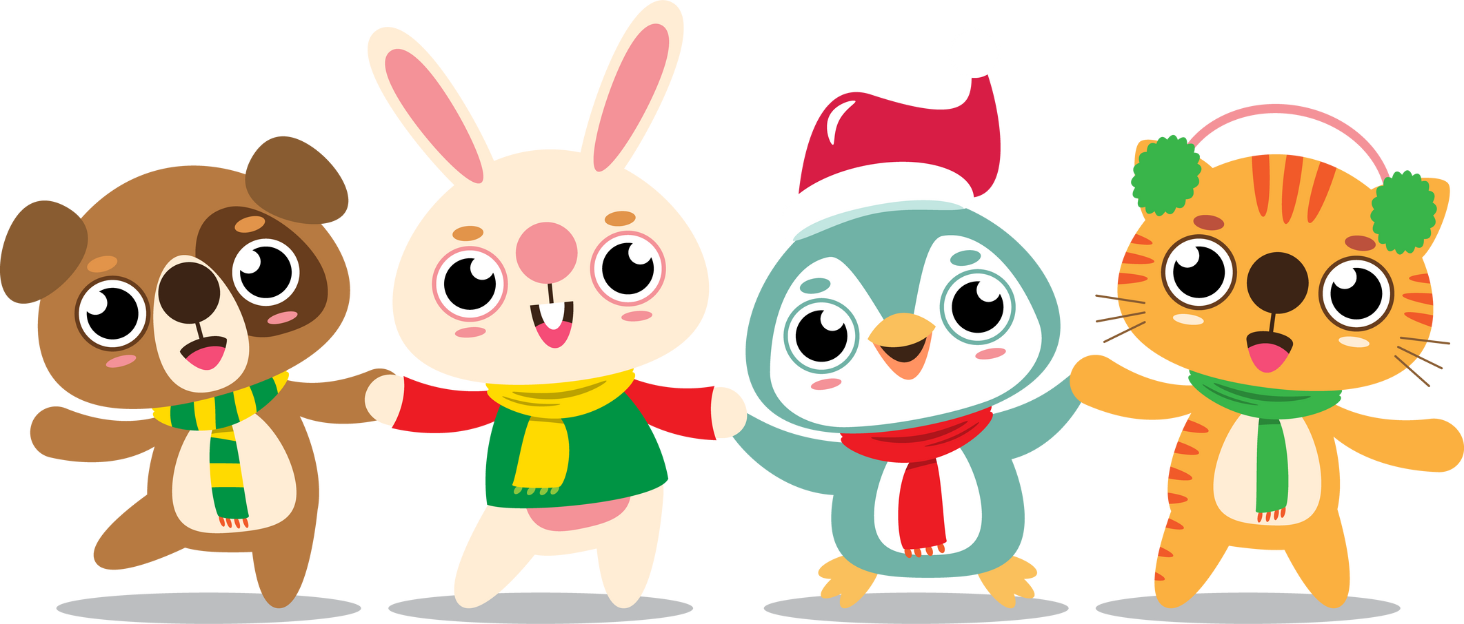 Christmas animal friends