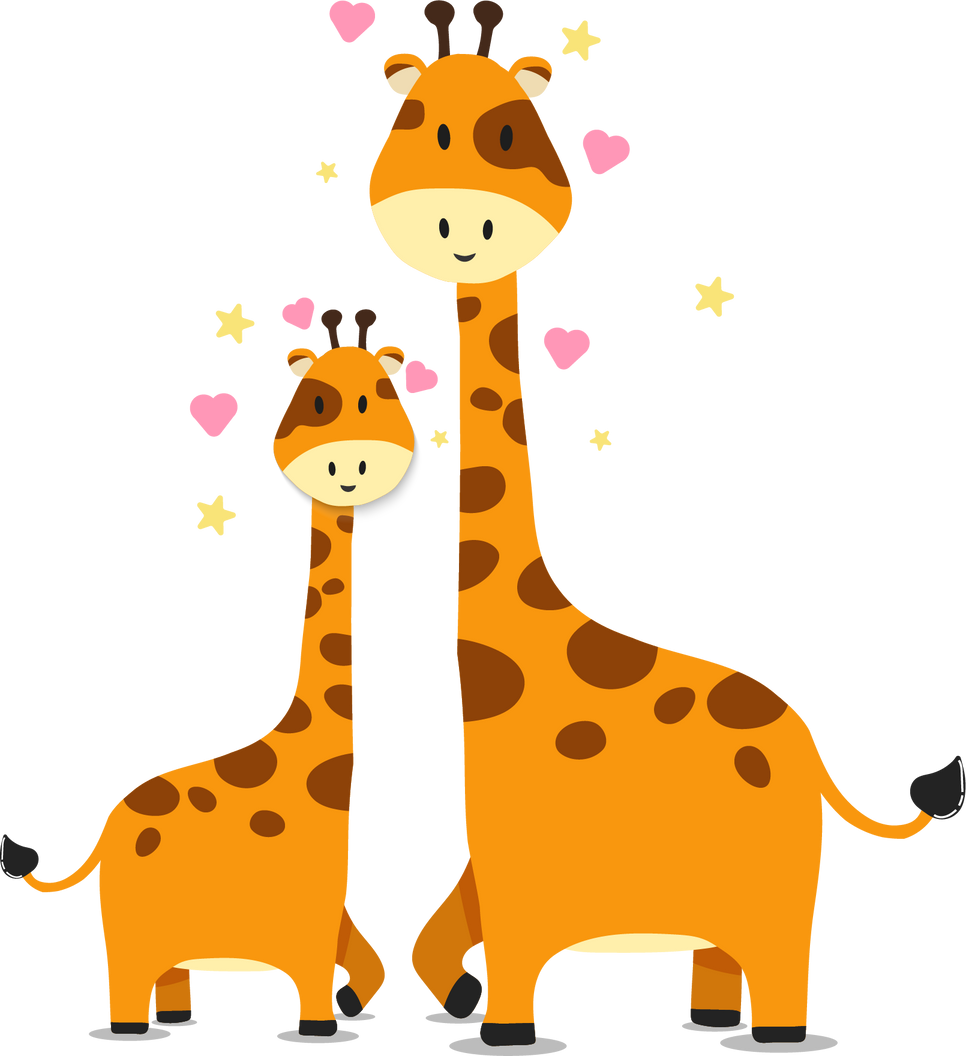 Cute Cartoon Giraffes