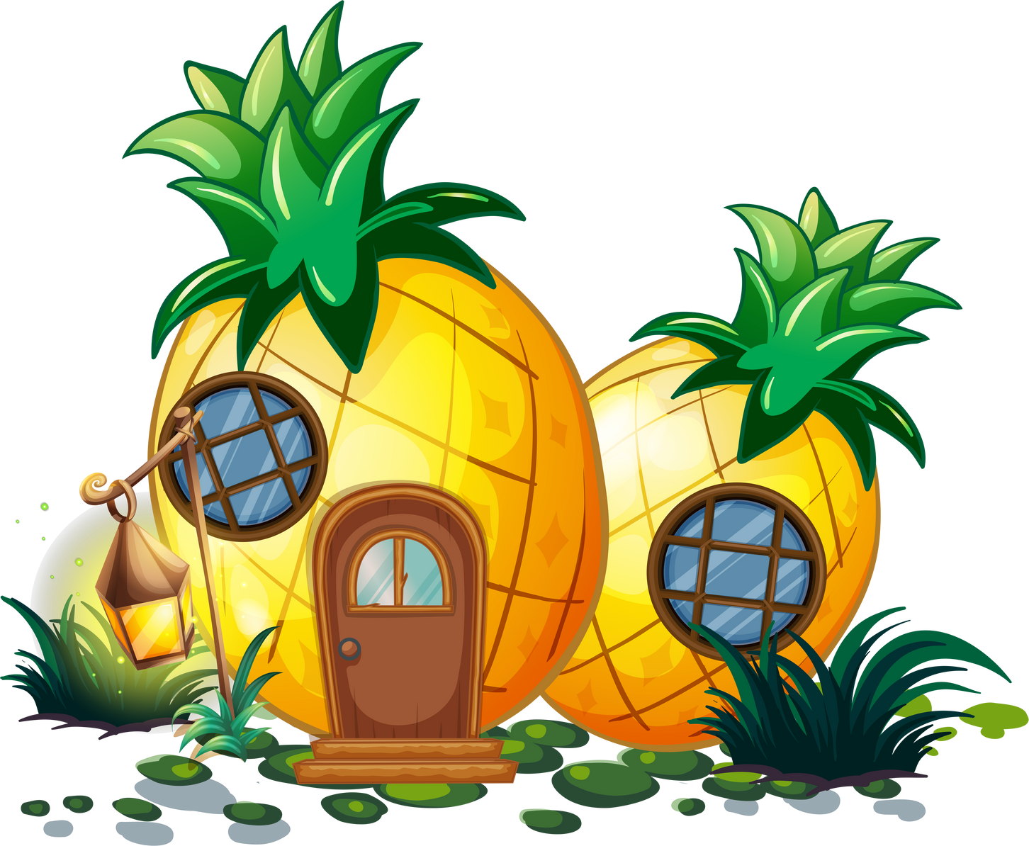 Pineapple house in garden