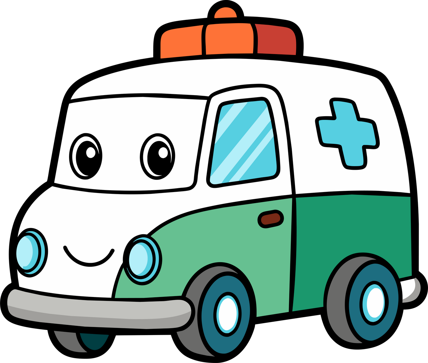 Cute Ambulance Cartoon