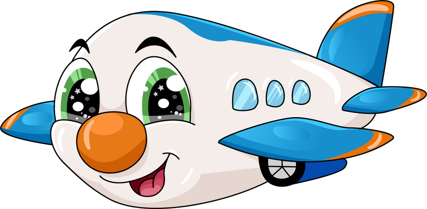 Cute Cartoon Airplane